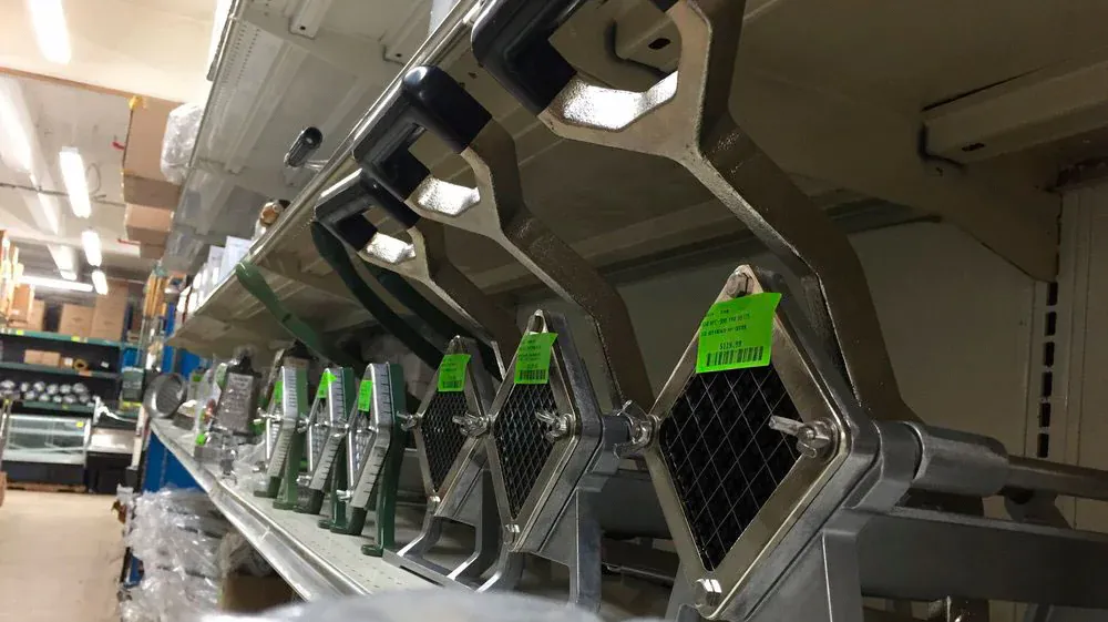 Professional kitchen equipment row