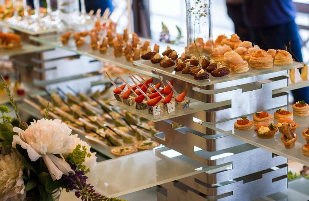 buffet stands and risers