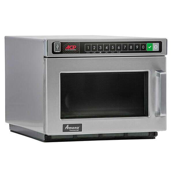 ACP, Inc. ACP Inc. Amana HDC182, 21x16.5-inch Heavy-Duty Stainless Steel Commercial Microwave Oven, 1,800W