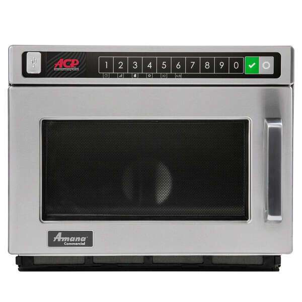 ACP Inc. Amana HDC182, 21x16.5-inch Heavy-Duty Stainless Steel Commercial Microwave Oven, 1,800W