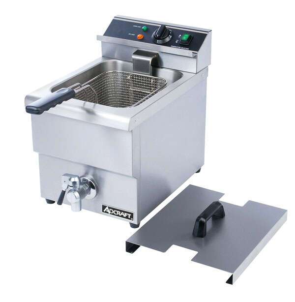 Admiral Craft Equipment Corp Adcraft DF-12L, Single Tank Deep Fryer with Faucet