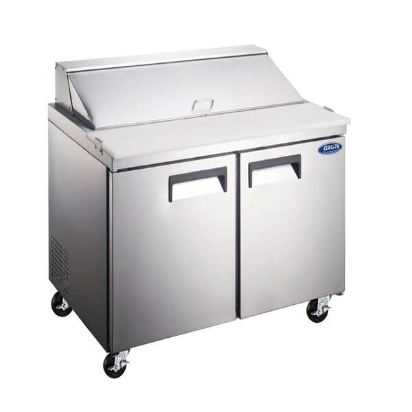 Admiral Craft Equipment Corp Admiral Craft GRSL-2D, 47-inch 2 Solid Doors Grista Salad/Sandwich Prep Table, 12 Cu.Ft.