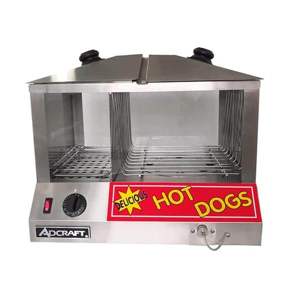 Admiral Craft Equipment Corp Admiral Craft HDS-1300W/100, 18-inch Stainless Steel Hot Dog Steamer, 1300W