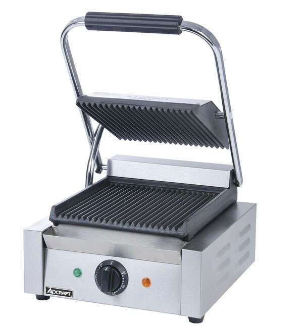 Admiral Craft Equipment Corp Adcraft SG-811, Sandwich Grill with Grooved Plates