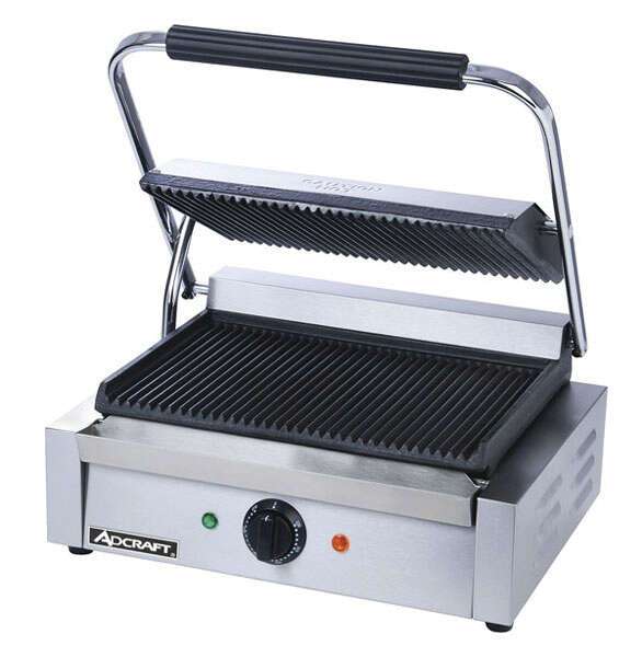 Admiral Craft Equipment Corp Adcraft SG-811E, Panini Grill with Grooved Plates