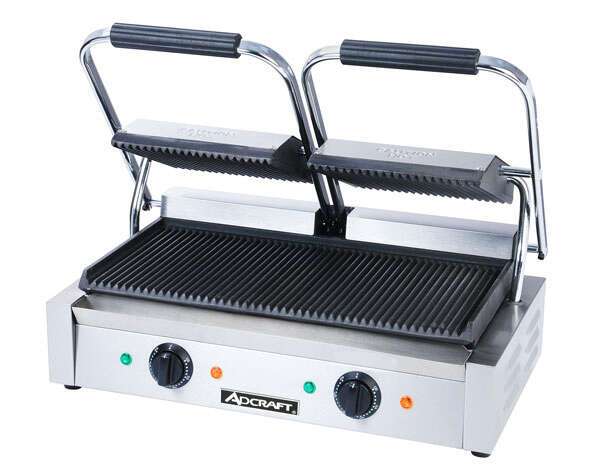 Admiral Craft Equipment Corp Adcraft SG-813, Double Sandwich Grill with Grooved Plates