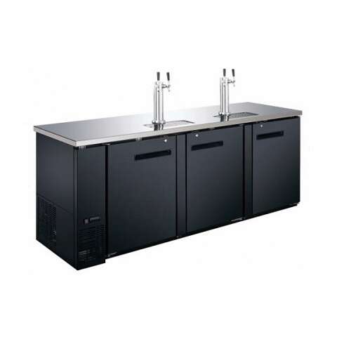 Admiral Craft Equipment Corp Admiral Craft USBD-9028/2, 90-inch Kegerator/Beer Dispenser with Double Tap Towers, 4 Kegs Capacity
