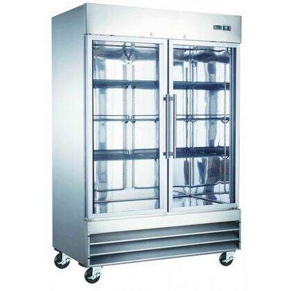 Admiral Craft Equipment Corp Admiral Craft USRF-2D-G, 54-inch 2 Glass Doors Commercial Reach-In Refrigerator, 48 Cu.Ft.
