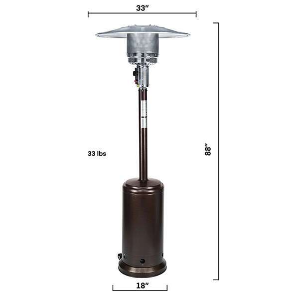 Alpine Industries 4001-01-45 87-Inch Portable Outdoor Patio Heater, LP, 45000 BTU