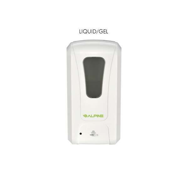 Alpine Industries 430-L-ALP 1200 ML Automatic Hands-Free Liquid/Gel Hand Sanitizer/Soap Dispenser, EA