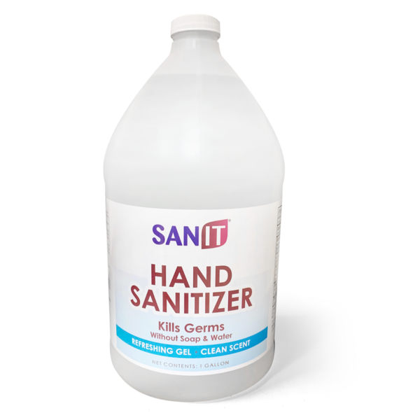 Set: One Automatic Liquid/Gel Sanitizer Dispenser and Four 1-Gallon Gel Hand Sanitizers 70% Isopropyl Alcohol