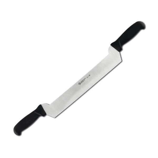 Ambrogio Sanelli S242.030, 12-Inch Blade Stainless Steel Cheese Knife with 2 Handles