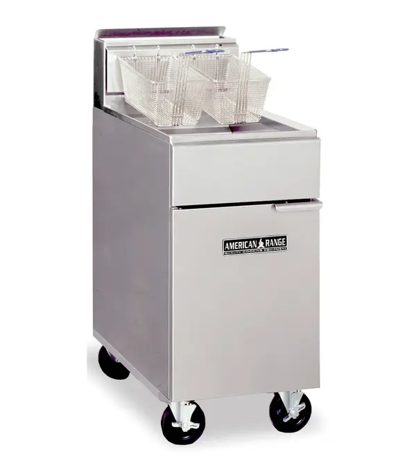 American Range AF-75, 80 lb Capacity 4 Burner Gas Fryer, NSF