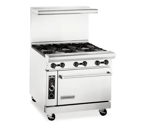American Range AR-6C, Heavy Duty Gas 36 inch, 6 burners Restaurant Range