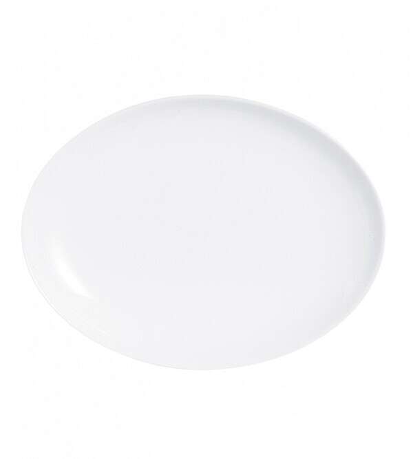 Arcoroc N9364ARC 13"x9.75" Evolutions Oval White Glass Platter, 12/CS