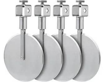 Ateco 13946, 3.9-Inch Plain Cutting Wheels with Locking Hardware, Set of 4