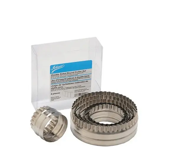 Ateco 14400, 6-Piece Double Sided Round Pastry Cutter Set