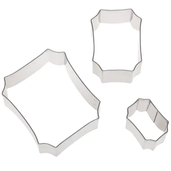 Ateco 5265, Plain Plaque Cutters, Set of 3