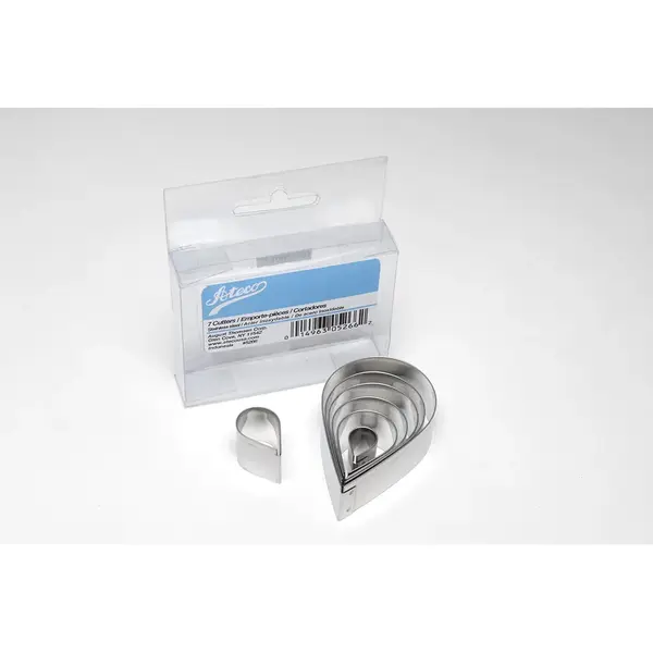 Ateco 5266, Plain Tear Drop Cutters, Set of 7