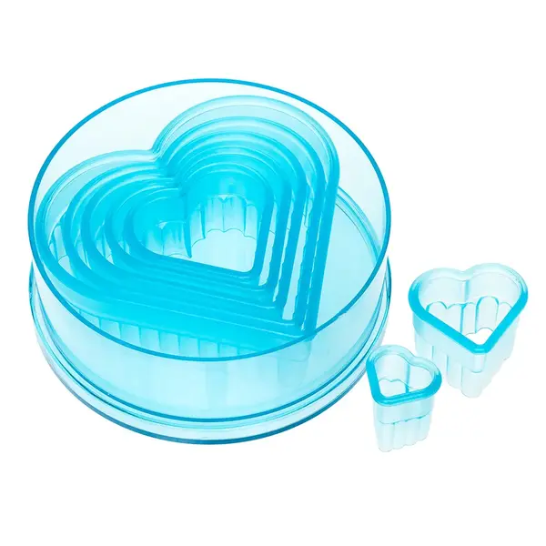 Ateco 5701, Fluted Heart Cutters, Set of 7