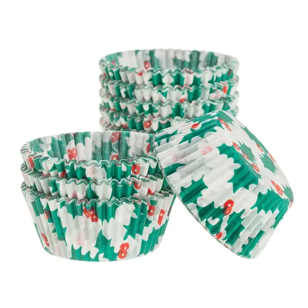 Ateco 6425, 1.75 x 1-Inch Holly Baking Cups, 200 per Box