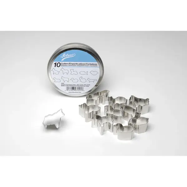 Ateco 7025, 10-Piece Animal Cutter Set