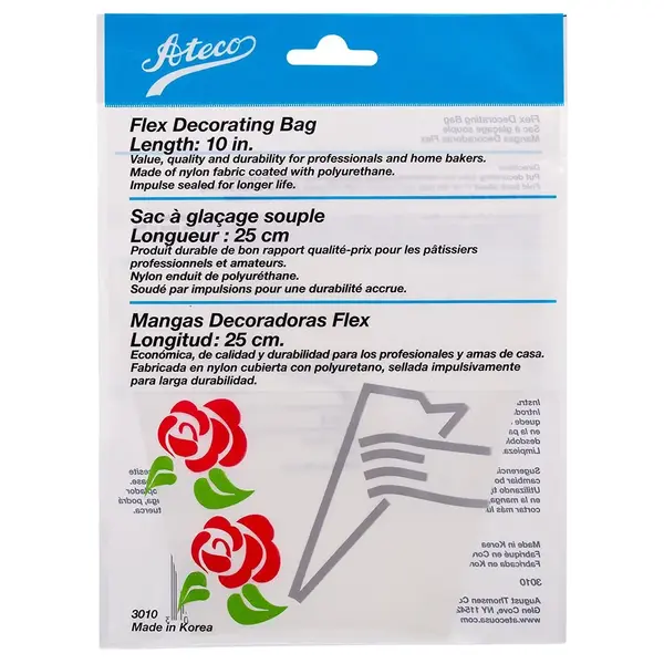 Ateco 3010, 10-Inch Flex Pastry Decorating Bag
