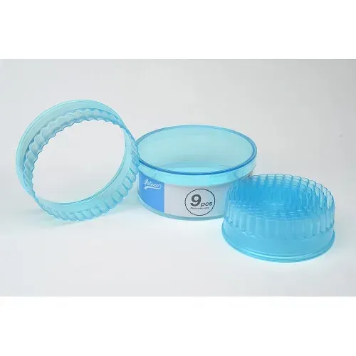 Ateco AT-5707, Fluted Round Cutter, Set of 9