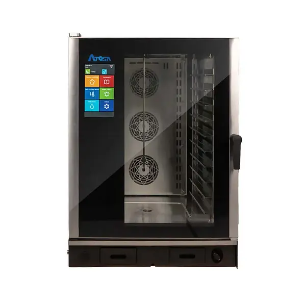 Atosa AEC-1021E, 35-Inch Electric Smart-Touch Combi Oven with 10 Full-Size Pans, 208V, 3 Phase