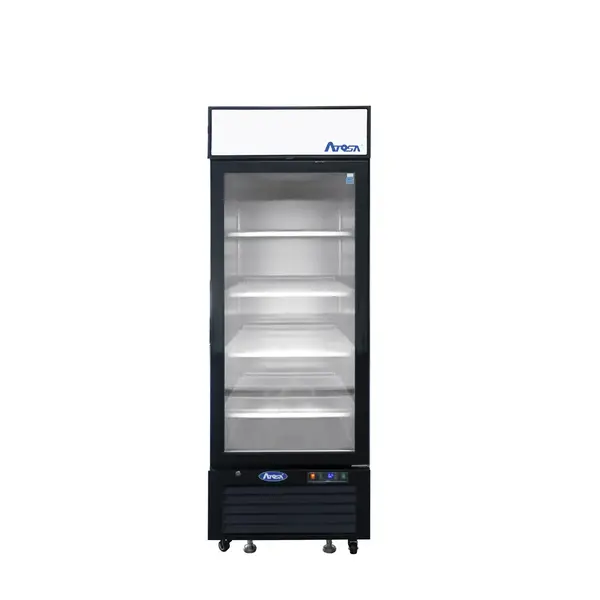 Atosa MCF8722GRL, Black Cabinet One (1) Glass Door Merchandiser Cooler