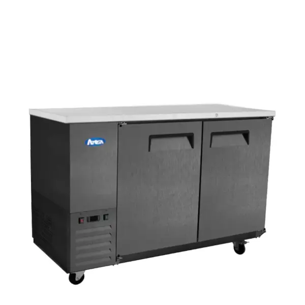 Atosa SBB69GRAUS2 68-Inch Solid Door Back Bar Cooler, Black Exterior