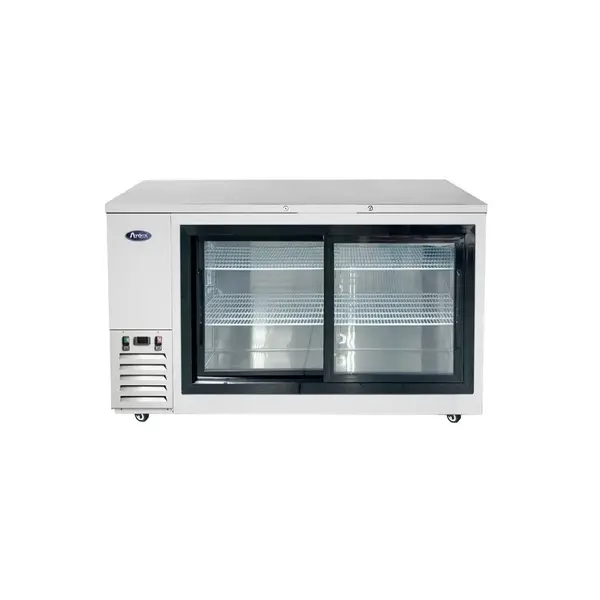 Atosa SBB69SGGRAUS1, 69-Inch Shallow Depth Back Bar Cooler with Glass Sliding Doors