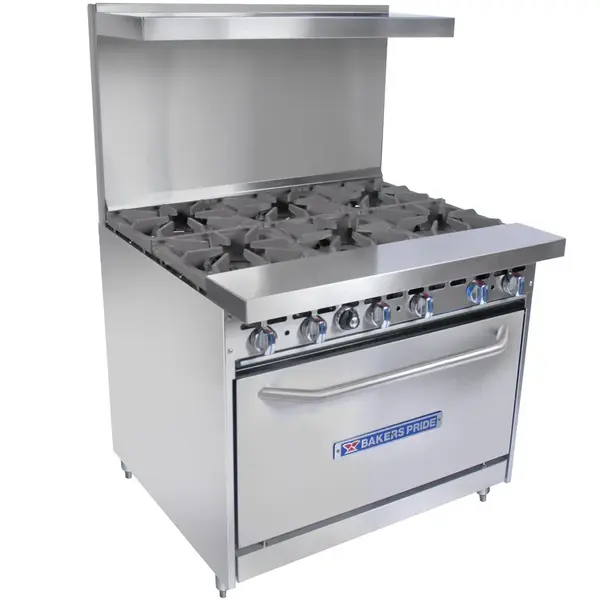 Bakers Pride 36-BP-6B-S30, 6 Burner Gas Range with 30-Inch Oven