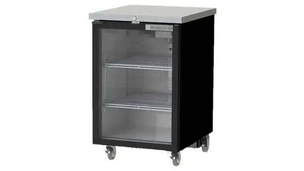 Beverage Air BB24HC-1-G-S, Black 1 Glass Door Refrigerated Back Bar Storage Cabinet, 115 Volts