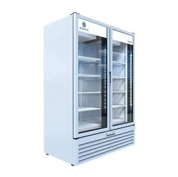 Beverage Air MT53-1W, 54.25-Inch White 2 Section Swing Refrigerated Glass Door Merchandiser