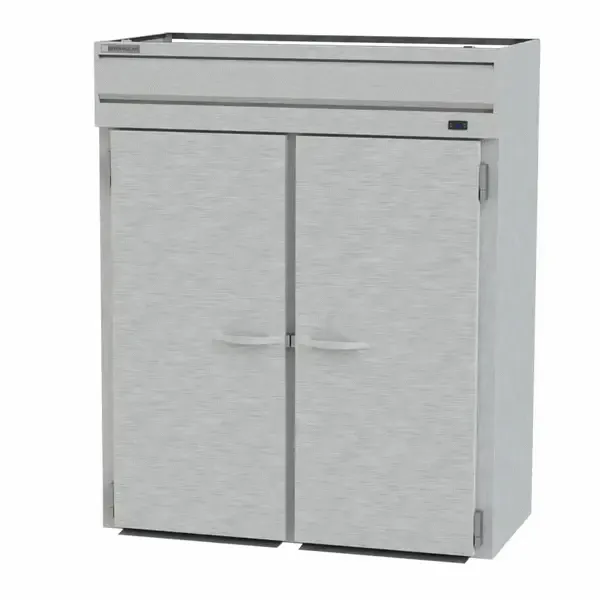 Beverage Air PRI2HC-1AS, 68.88-Inch Top Mounted 2 Section Roll-in Refrigerator with 2 Left/Right Solid Doors