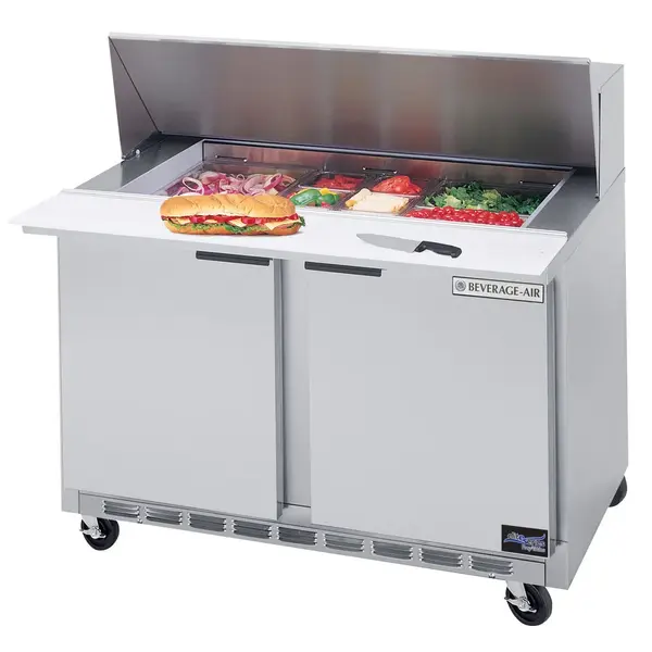 Beverage Air SPE48-18M, 48-Inch Refrigerated Salad and Sandwich Prep Table, UL, cUL, UL-EPH, NSF