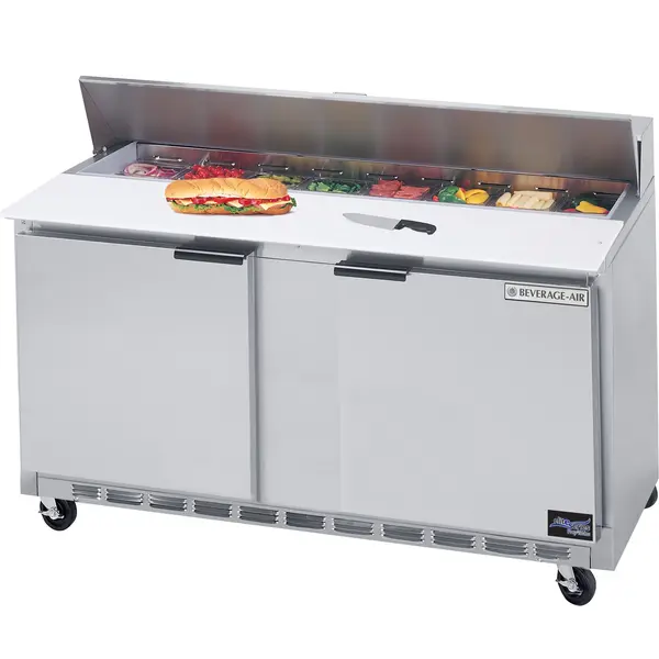 Beverage Air SPE60-16, 60-Inch Refrigerated Salad and Sandwich Prep Table, UL, cUL, UL-EPH, NSF