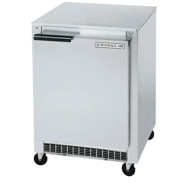 Beverage Air UCR20Y, 20-Inch Shallow-Depth Undercounter Refrigerator/Lowboy with 1 Solid Door, UL, cUL, UL-EPH, NSF