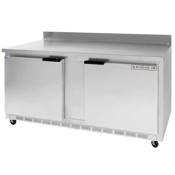 Beverage Air WTR60A, 60-Inch Worktop Refrigerator/Lowboy with 2 Doors, UL, NSF