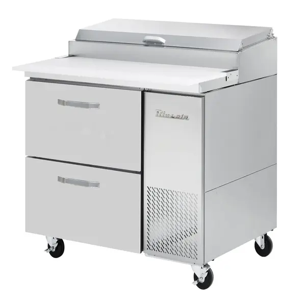 Blue Air BAPP44-D2-HC, 44-inch 2 Drawers Refrigerated Pizza Prep Table, 11.3 Cu. Ft.