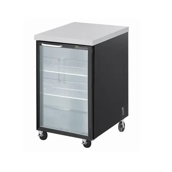 Blue Air BBB23-1BG-HC, 23-inch 1 Glass Door Black Back Bar and Beverage Cooler, 7.9 Cu. Ft.
