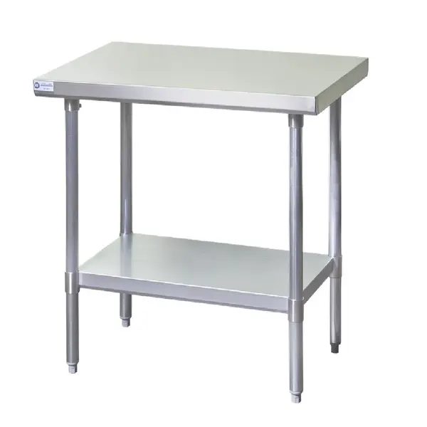 Blue Air EW2448, 24x48-inch Stainless Steel Work Table with Galvanized Undershelf and Legs