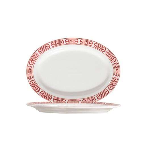 C.A.C. 105-13, 11.25-Inch Red Gate Porcelain Platter, DZ