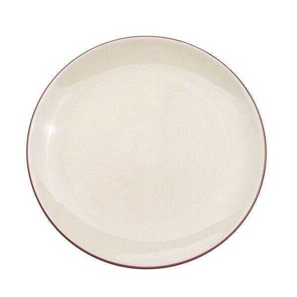 C.A.C. 666-21-W, 12-Inch White Non-Glare Glaze Stoneware Coupe Plate, DZ
