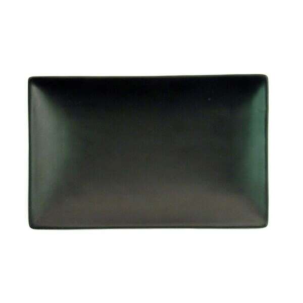 C.A.C. 666-33-BLK, 5-Inch Rectangular Non-Glare Glaze Black Platter, 3 DZ/CS