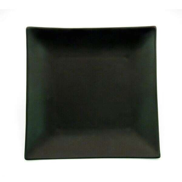 C.A.C. 666-8-BLK, 9-Inch Non-Glare Glaze Black Square Plate, 2 DZ/CS