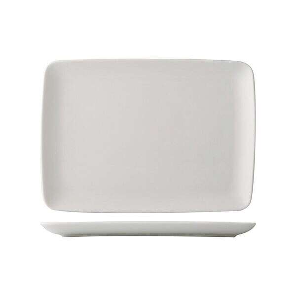 C.A.C. ARA-RT5, 5x3.62x0.37-Inch Porcelain Rectangular Coupe Platter, 4 DZ/CS