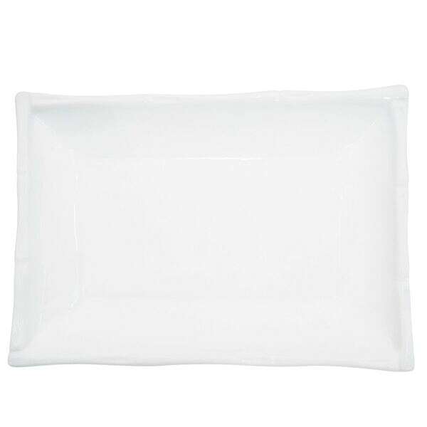 C.A.C. BAP-13, 11.25-Inch Porcelain Bamboo Rimmed Rectangular Platter, DZ