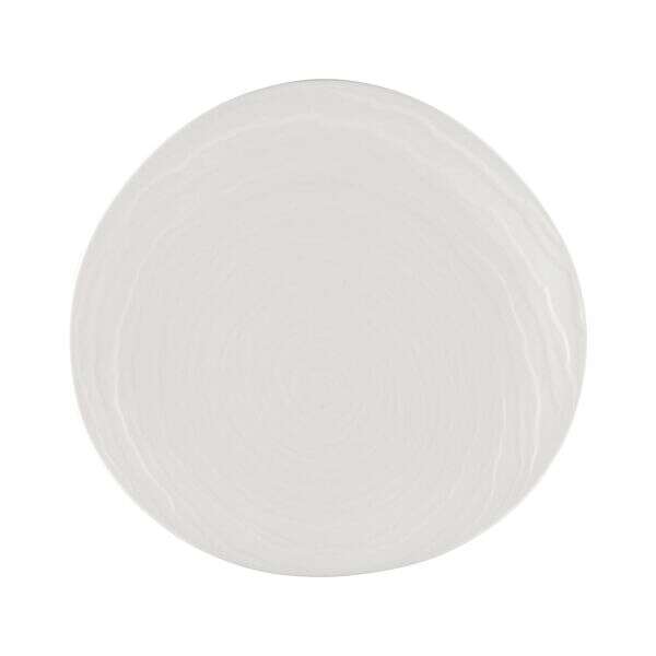 C.A.C. BHM-21, 12-Inch Porcelain Bone White Plate, DZ